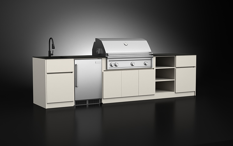 5-Unit-Extruded-Aluminium-Outdoor-Kitchen-Set-With-Refrigerator-Cabinet